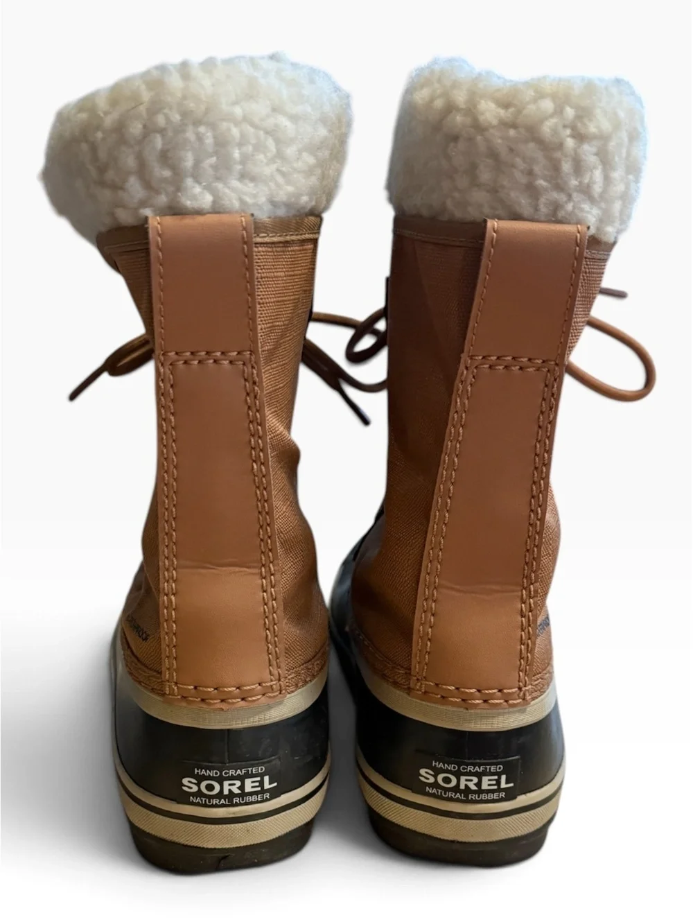 Sorel Winter Carnival Waterproof Snow Boots Camel Brown Tan Black Size 7
